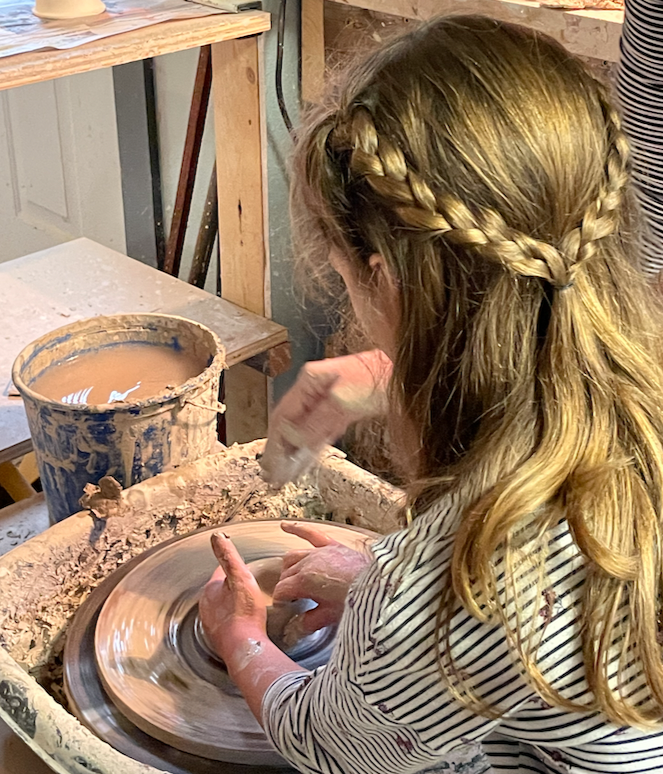 girl pottery